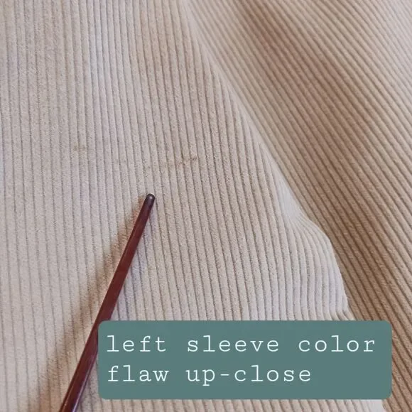 VINTAGE LEVI'S Corduroy Blazer Sport Coat Suede Elbows Two Button Tan Size 44L - Picture 12 of 16